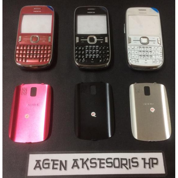 Casing Fullset Nokia Asha 302 Housing Bezel Backdoor Tulangan Karet - Yandra.Puspitasari.seller