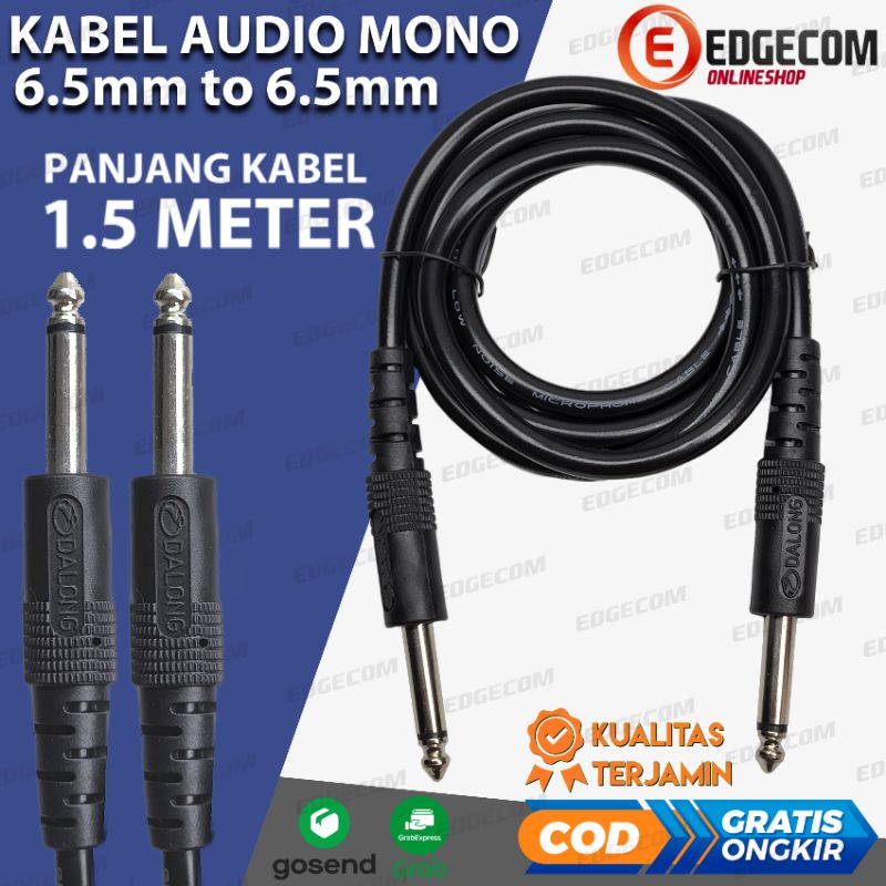 Kabel Akai Jack Audio 6,5mm Male to Male untuk Gitar, Speaker, Mixer 1,5 Meter