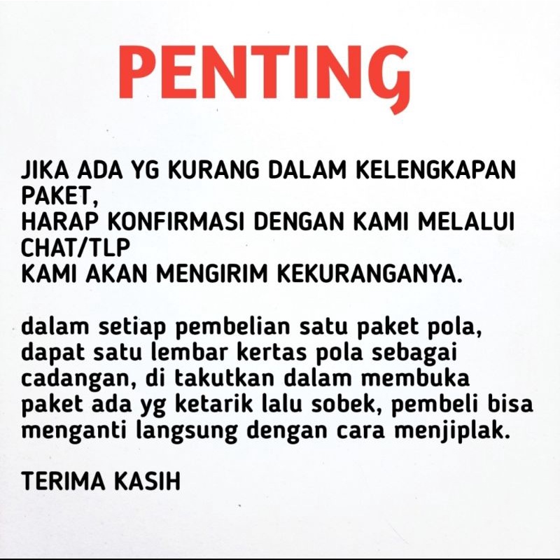 POLA ATASAN GAMIS ANAK/POLA DASAR 7 UKURAN USIA 0 SAMPAI 12 TAHUN.