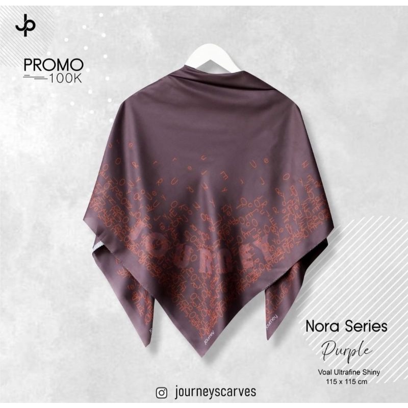 HIJAB SEGI EMPAT JOURNEY SCARVES NORA SERIES PURPLE VOAL SHINY ORIGINAL