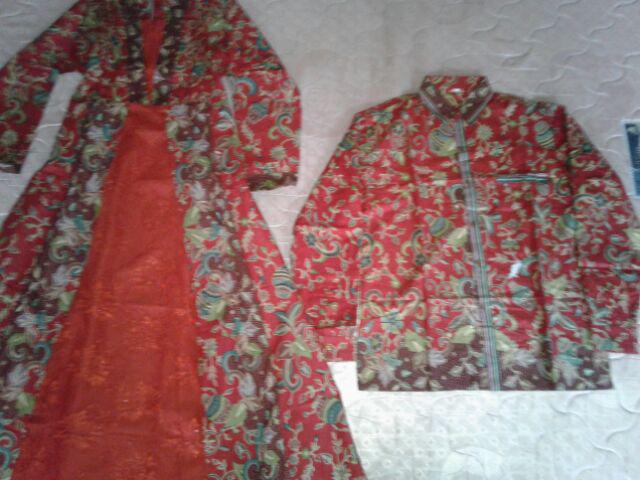 Qnunbatik Batik Keluarga/family Gamis Muslim Krisdayanti (kd) Gentong Merah