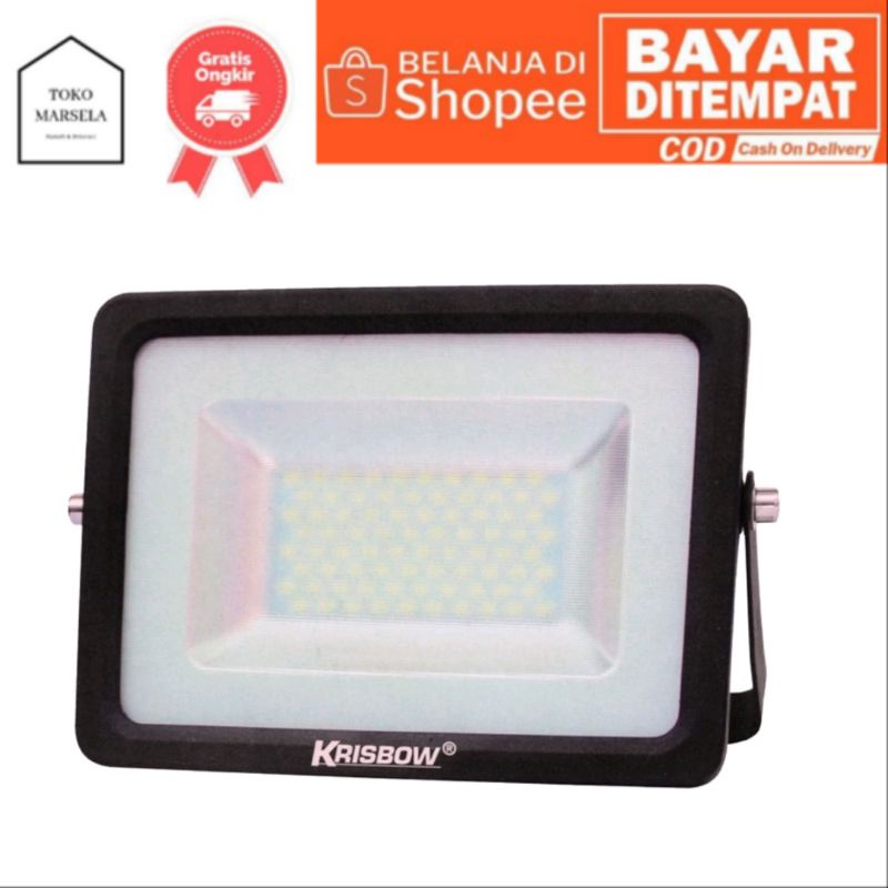 Krisbow Lampu Sorot Led 30watt Ip65 Putih/Kuning