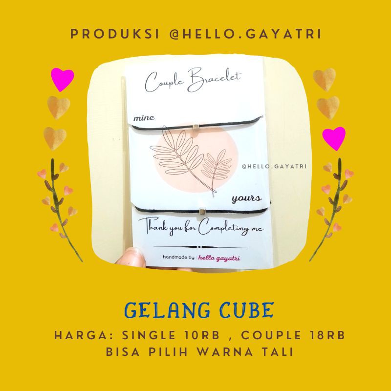 GELANG CUBE [SINGLE/COUPLE]