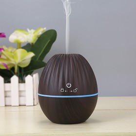 Kongyide Air Humidifier Aromatherapy Diffuser Wood Design 130ml - AJ-510 - Dark Brown