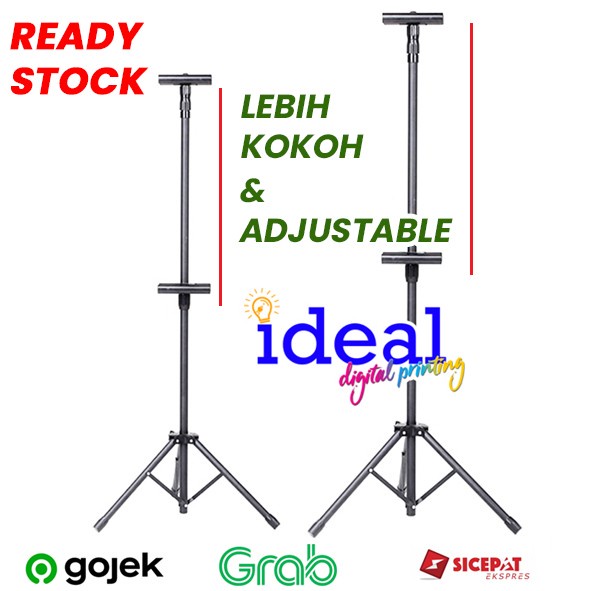 

Limited Tripod Banner / Tiang Promosi 2 Sisi / Standing Banner / Stand Tripod