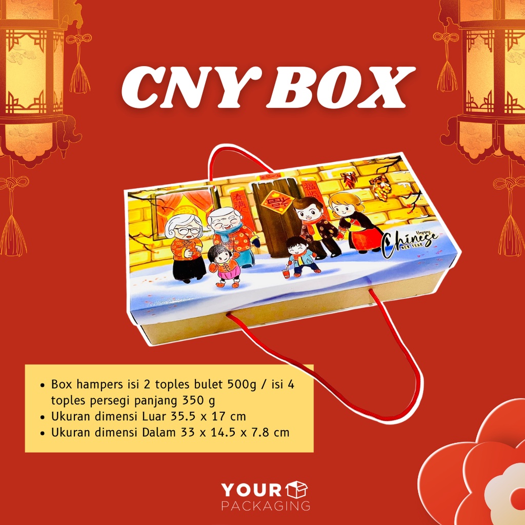 

BOX TOPLES KUKER IMLEK // DUS PACKAGING KEMASAN IMLEK / KEMASAN CNY / DUS CHINESE NEW YEAR / KEMASAN KUE IMLEK TOPLES 500GR