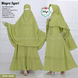 Jual BAJU MUSLIM WANITA MODEL TERBARU Gamis Mayra Syari Original Hilya Set Khimar Dan Cadar Diskon