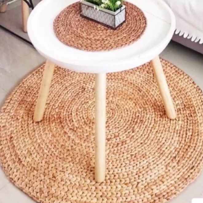 Rug Karpet Eceng Gondok | Karpet anyaman enceng gondok | tikar anyaman Eceng Gondok