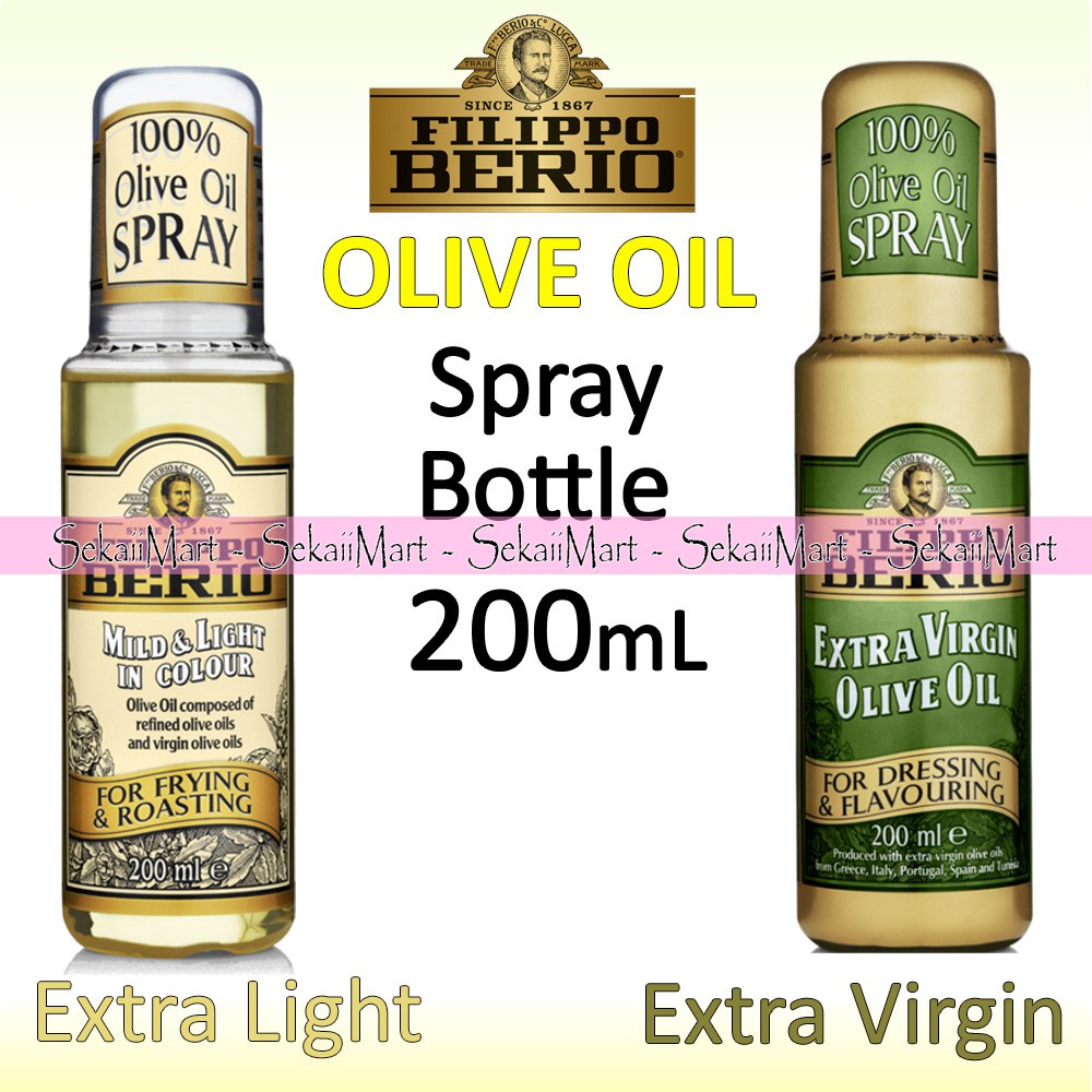 

FILIPPO BERIO Extra Light / Extra Virgin Olive Oil 200ml Spray Bottle - Minyak Zaitun Botol Semprot