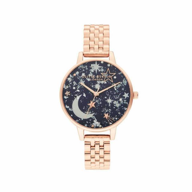NEW OLIVIA BURTON RAMADHAN NAVY & ROSE GOLD BRACELET