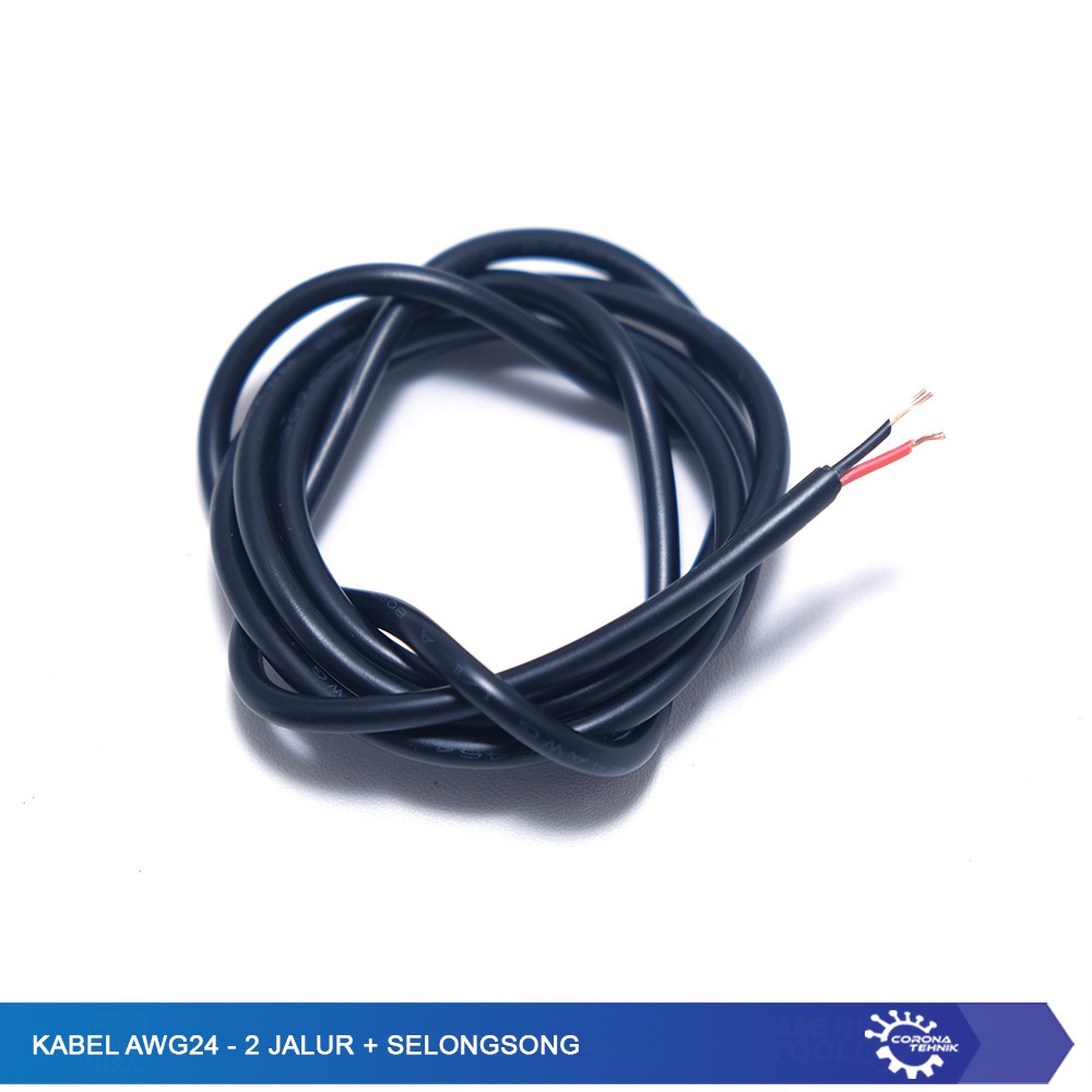 Kabel AWG 24 - 2 Jalur + Selongsong @ 1 Meter