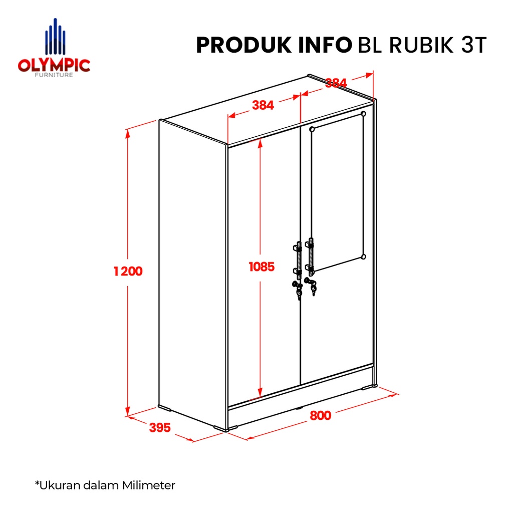 Olympic Paket Hemat Kamar - Lemari &amp; Rubik Box Series