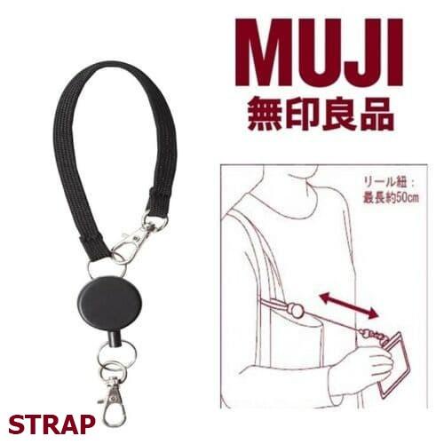 

Muji Nylon Card Case With Reel- Name Taq/Id Card Holder Dgn Tali Tarik