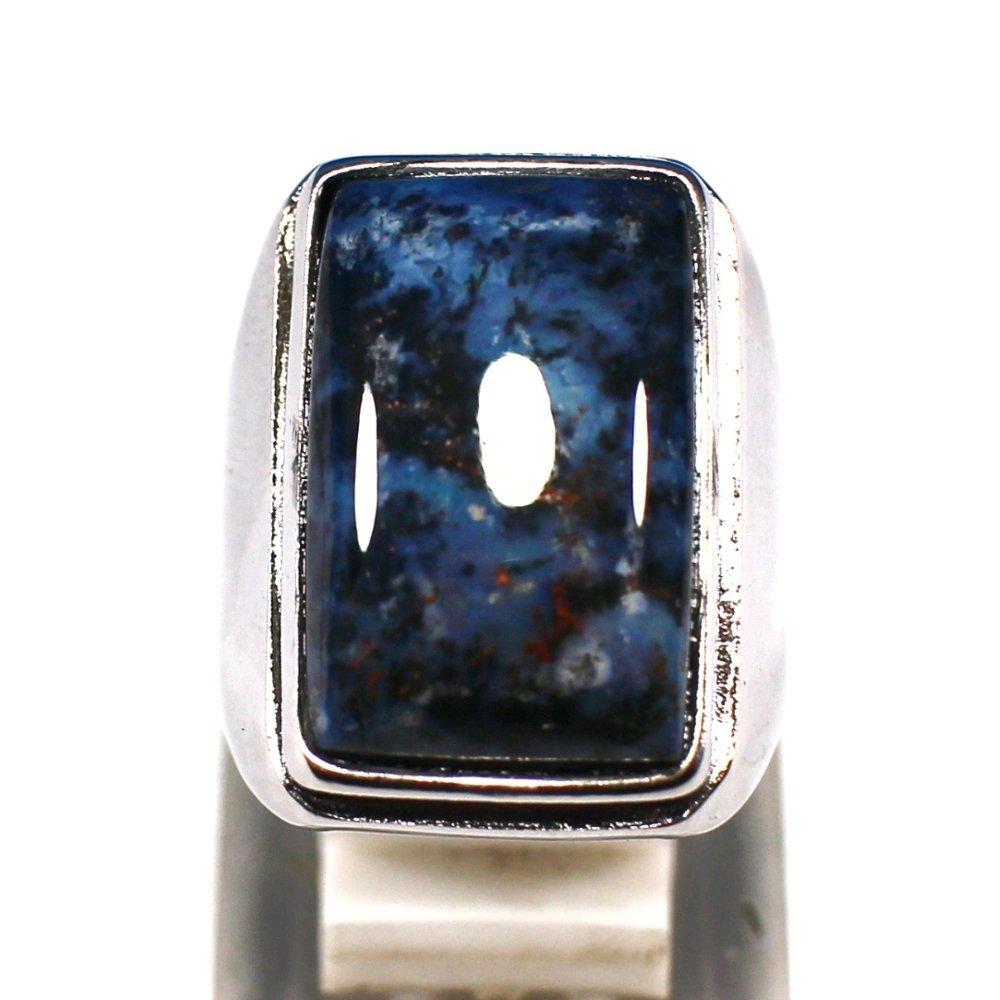 CINCIN BATU AKIK NATURAL BACAN DOKO KEMBANG BLUE Z OCTAGON BODYGLASS