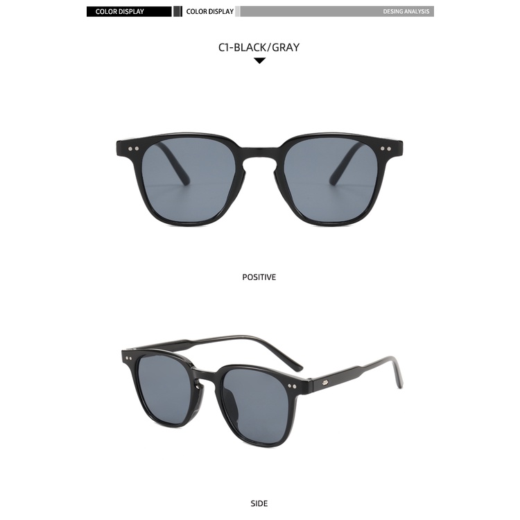 2021 Korean fashion square European and American retro ins sunglasses