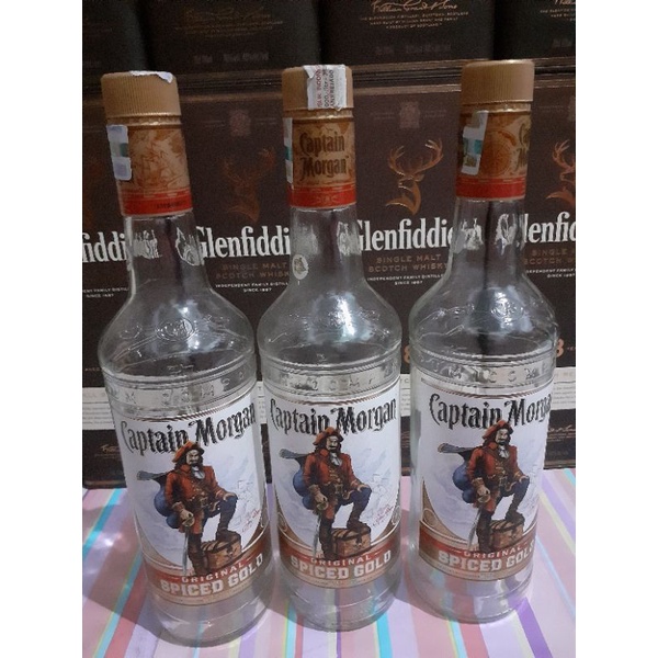 botol bekas captai morgan