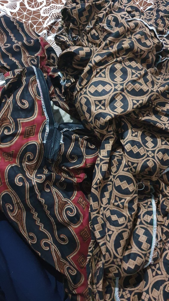 Batik Tunik Shibori Jumputan Terbaru Size S-3l / Hrb026 Yelbor Navbor / Biru Putih / Original..