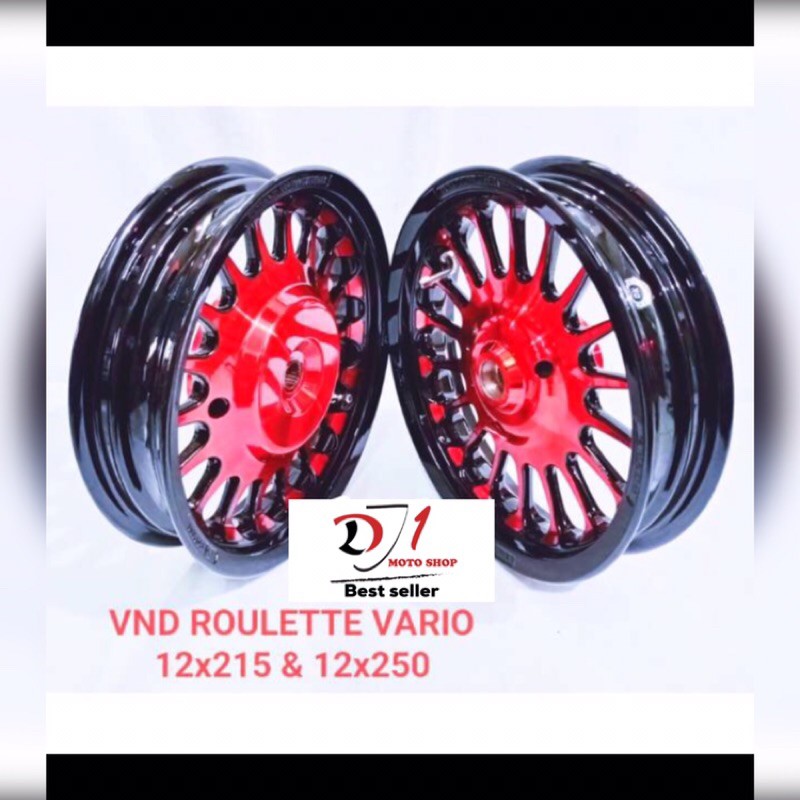 velg motor racing VND vario 125 150 215/250-12 bagus berkwalitas baru roulette ring 12