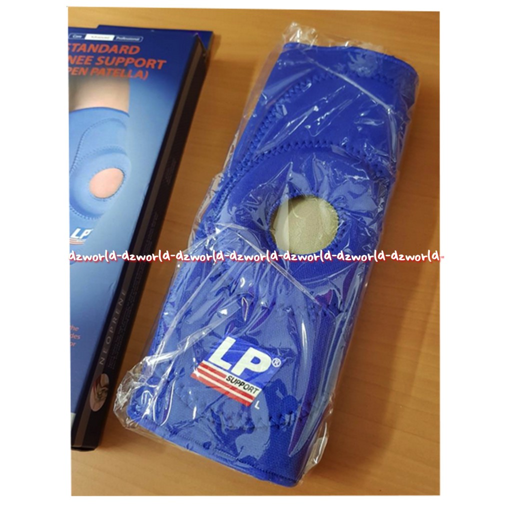 LP Support Standard Knee Support Open Patella Alat Deker Penyangga Lutut lpsupport Lp Suport Decker Lutut Model Lubang Tengah Warna Biru Patela