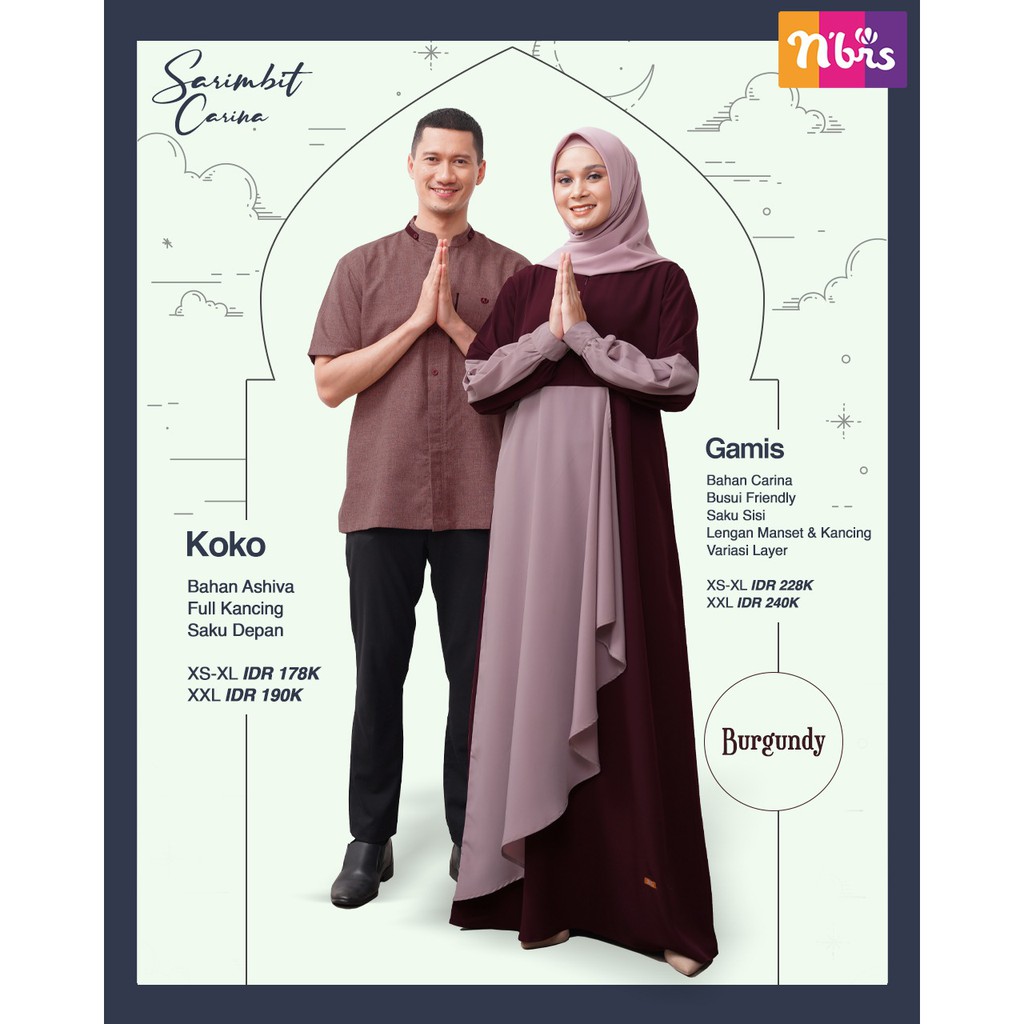 Baju couple gamis terbaru