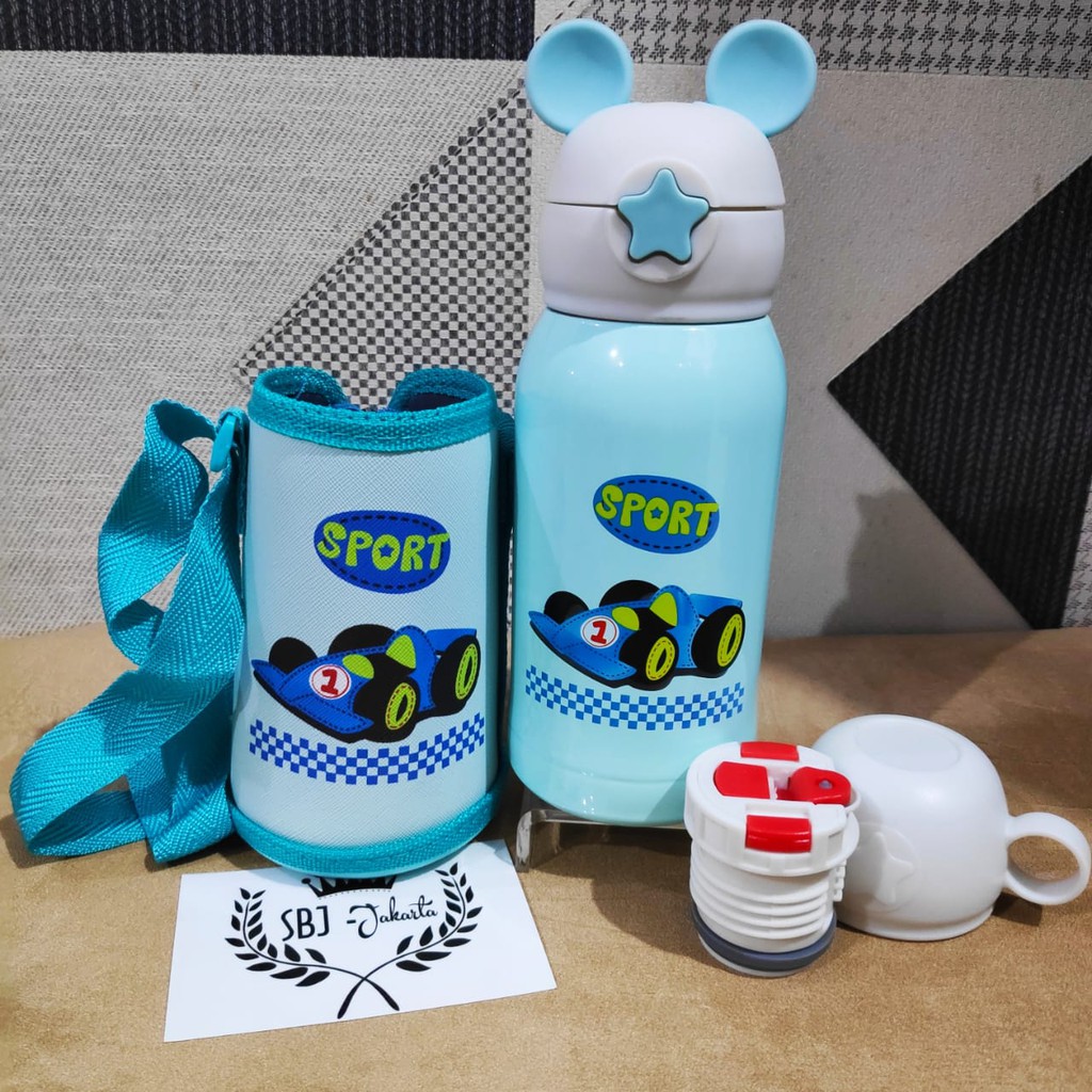 Botol minum Termos 316 Stainless Steel Diller DUAL CAP dengan TAS