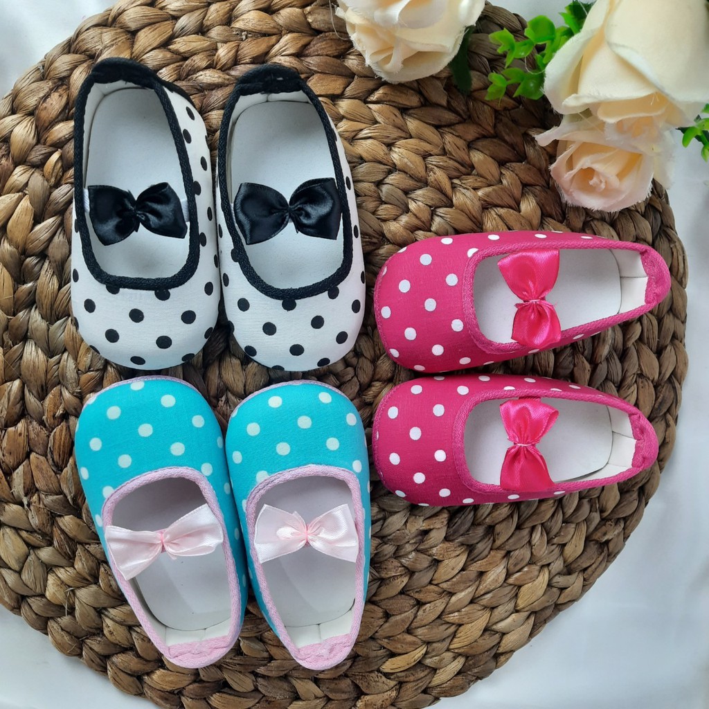 [TAMAN SEPATUKU] SEPATU TRENDY MURAH PREWALKER ANAK PEREMPUAN 0-12 BULAN MOTIF POLKADOT  FPX08