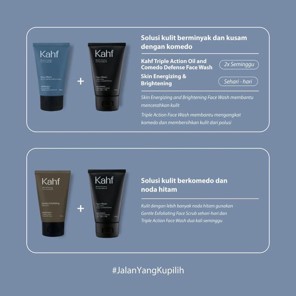 Kahf Men Face Wash 100ml | Oil &amp; Acne Control | Skin Energy &amp; Brightening | Oil &amp; Comedo Defense