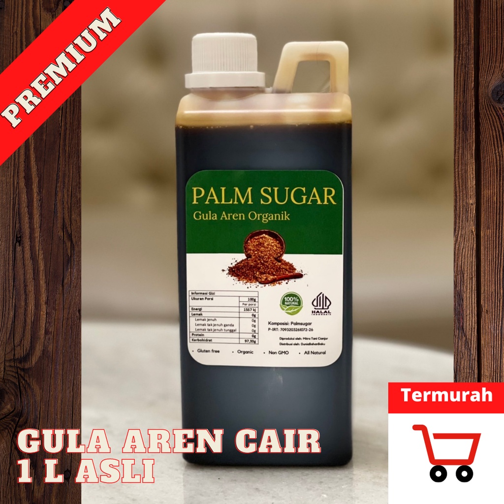 Gula Aren Cair PALM SUGAR Organik 1 Ltr ORI 100%