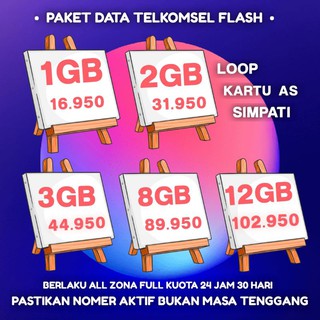  ALL ZONA  PAKET DATA TELKOMSEL 1GB/2GB/3GB UNTUK SEMUA ...