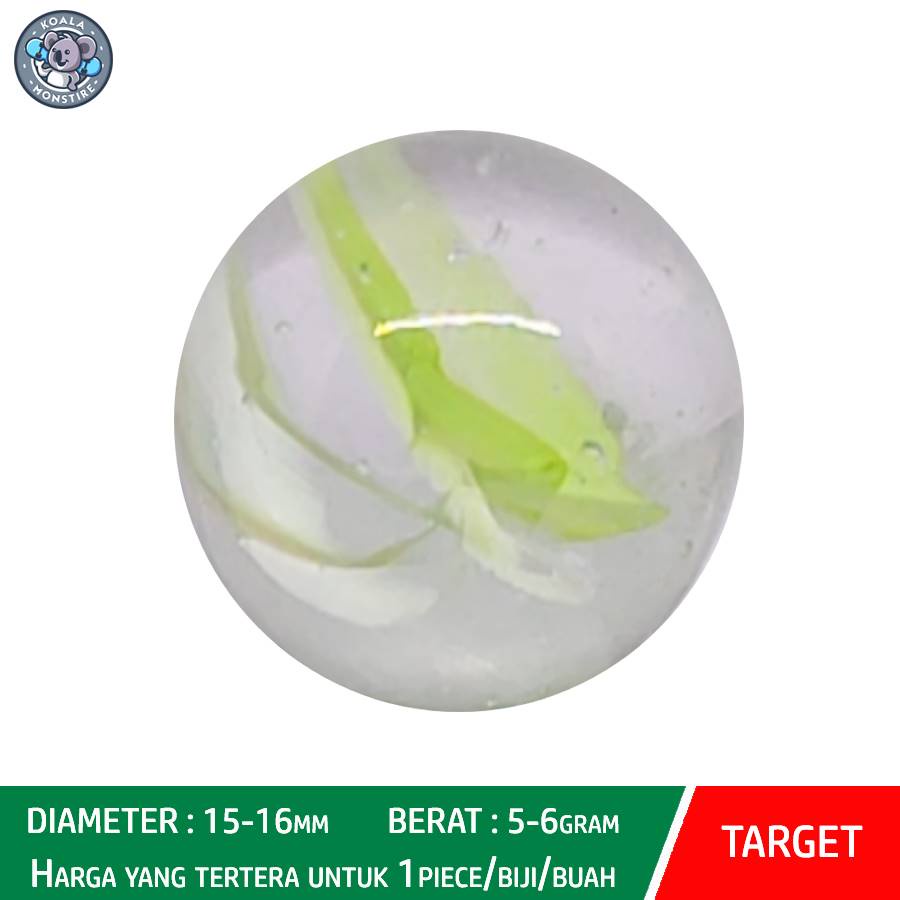 Kelereng Gundu Type 06 Cat Eyes Marble Balap Mata Kucing Belimbing