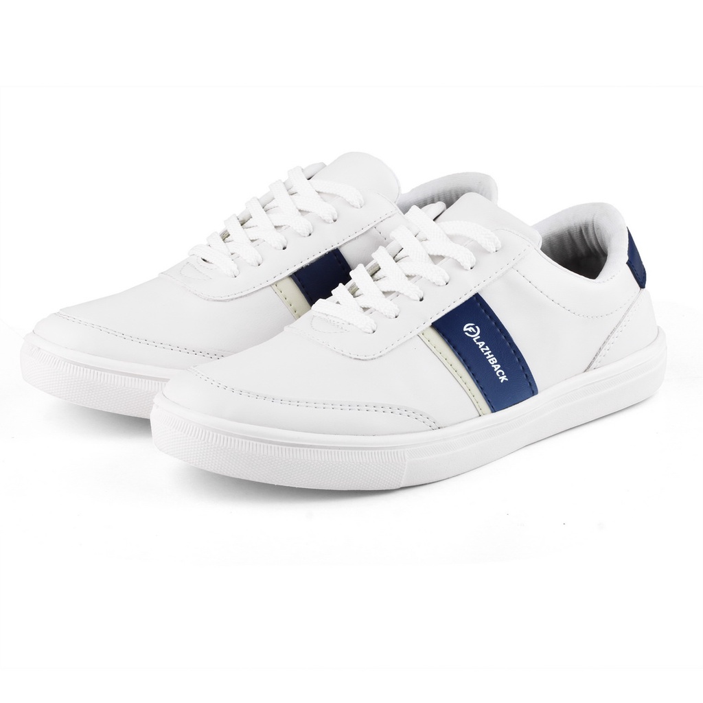 FLAZHBACK WHITE BLUE - Sepatu Sneakers Pria Casual Original - Snekers Pria