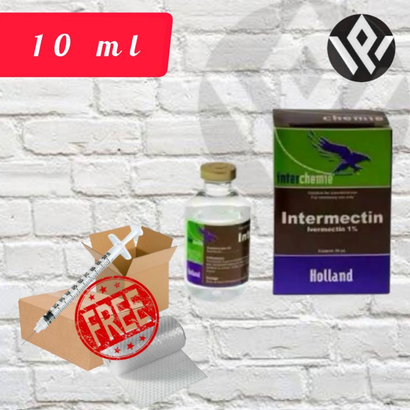 Obat kutu cacing parasit Hewan Intermectin injeksi 10 ml
