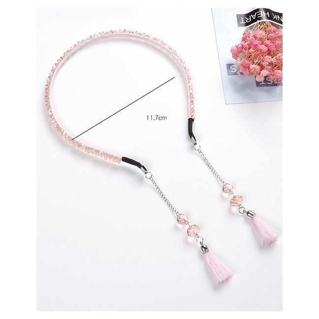 LRC Bando Fashion Tassel Decorated Hair Hoop F114XX