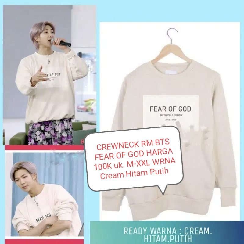 CREWNECK SWEATER RM BTS FEAR OF GOD