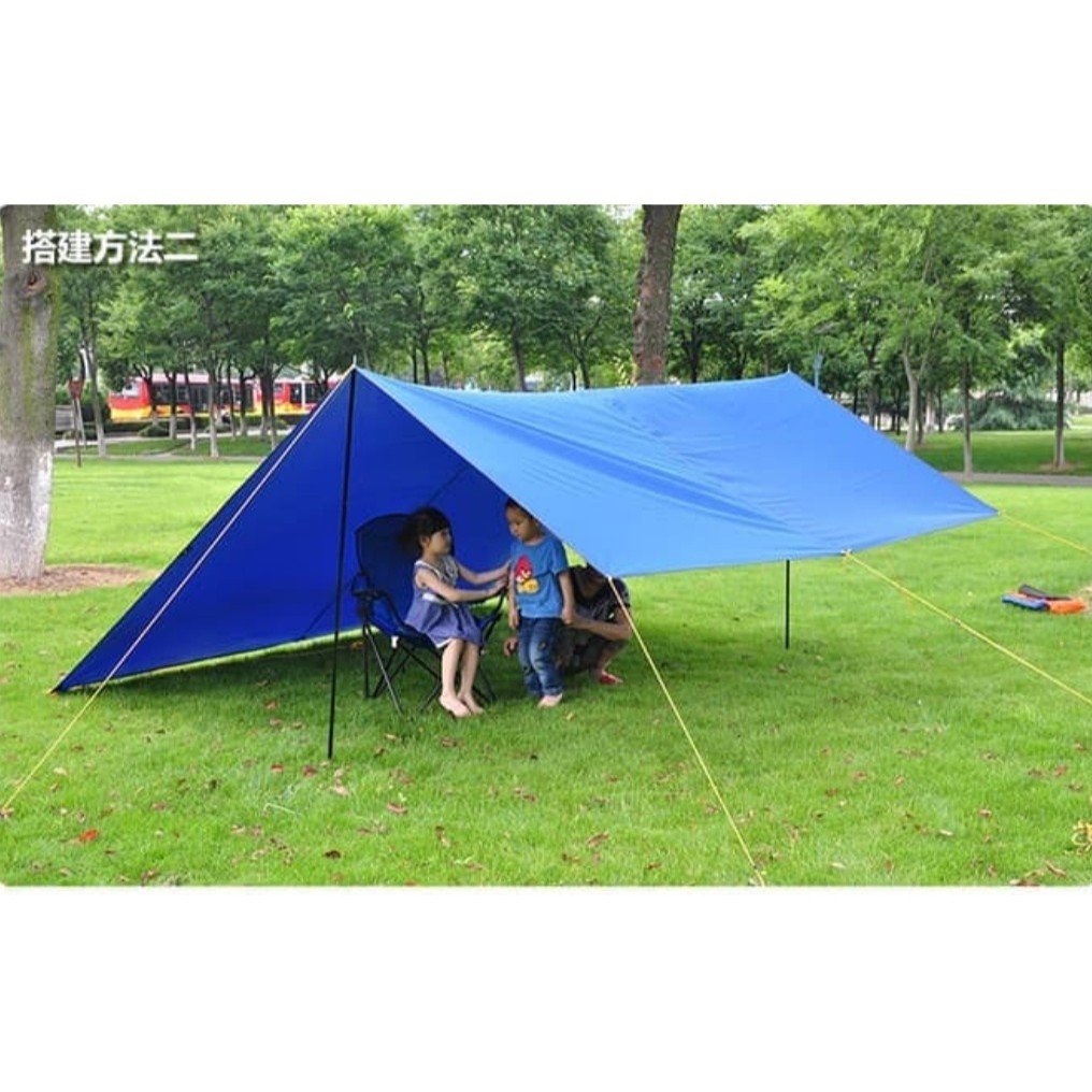 Flysheet 3x4 Meter merk bogaboo no sealer - Pelindung Tenda Flysheet 3x4 19 lubang