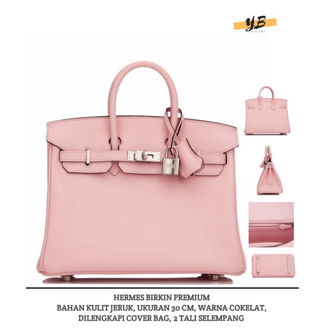 Bag Togo Leather 30Birkin Warna Pink Peach Premium  | Tas Selempang Wanita Import