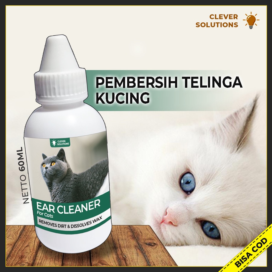 EAR CLEANER Pembersih Kotoran Telinga Kucing Grooming Kucing Pet Ear Perawatan Kucing