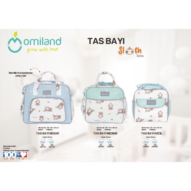 Tas Bayi Omiland Diaper Bag Seri SLOTH &amp; SERI SAILOR