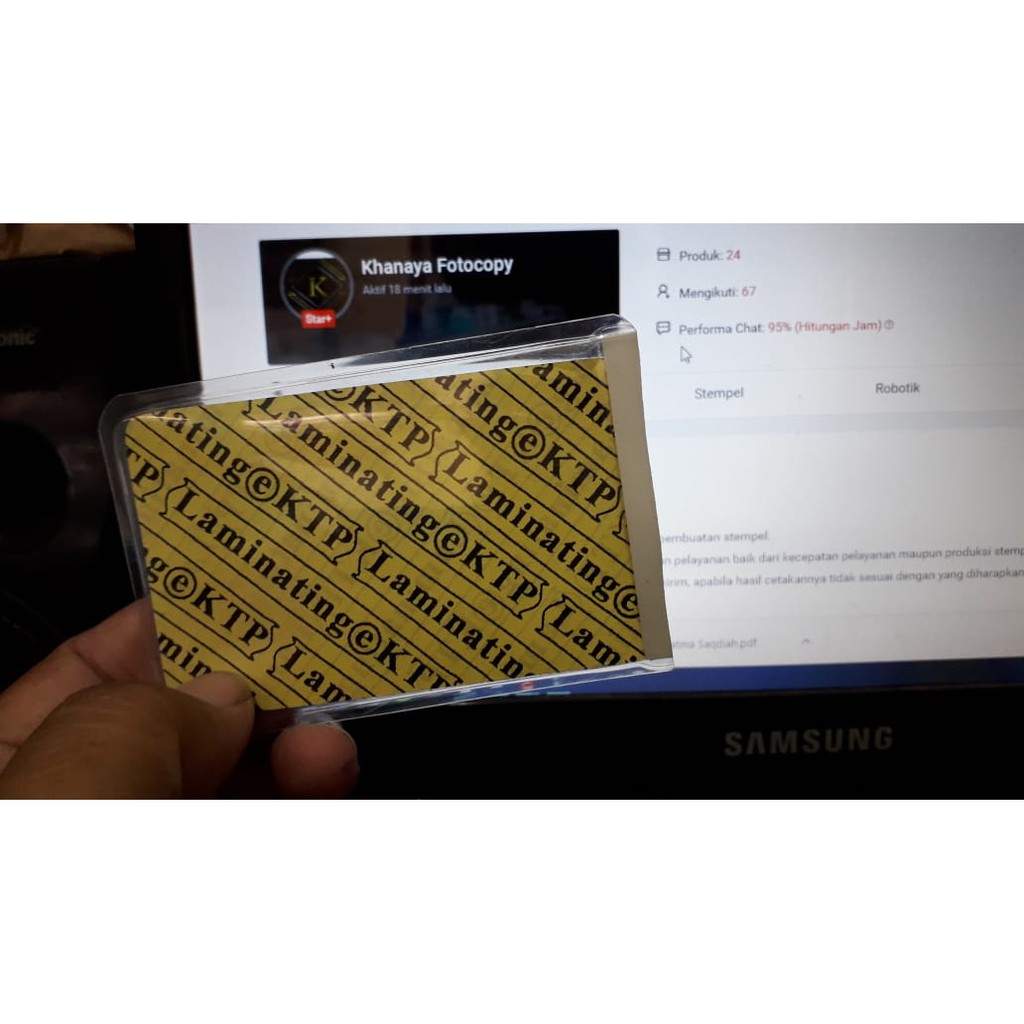 

Laminating KTP / Pelindung KTP / ID Card dengan Perekat (Tanpa butuh pemanas)