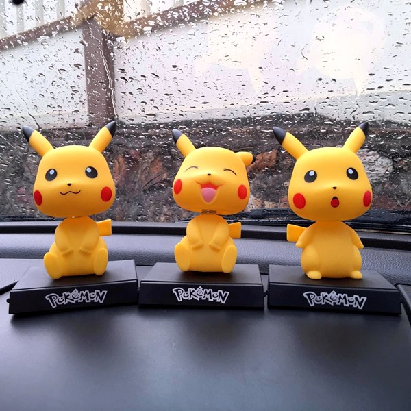 Boneka Figure Miniatur Pajangan Mobil Stand POKEMON PIKACHU Goyang Kepala Shacking Head Toy