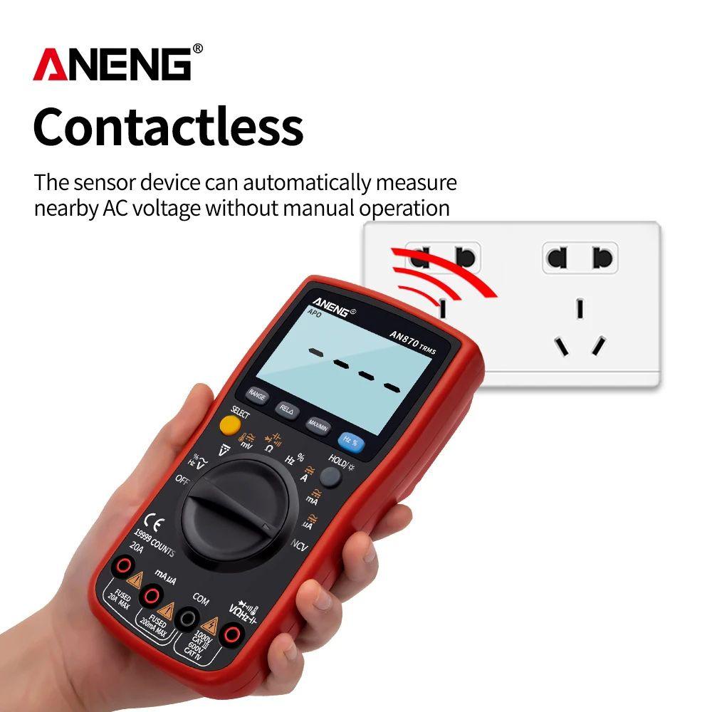 Solighter Digital Smart Multimeter Multifungsi 19999hitungan AC/DC Digital Profesional Meter