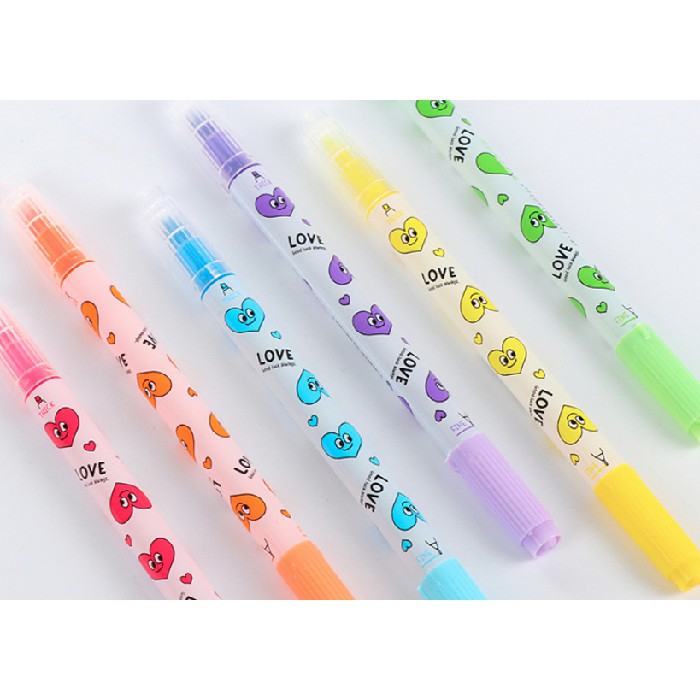 

TERLARIS!! Stabilo Pulpen Warna 2 Sisi Love