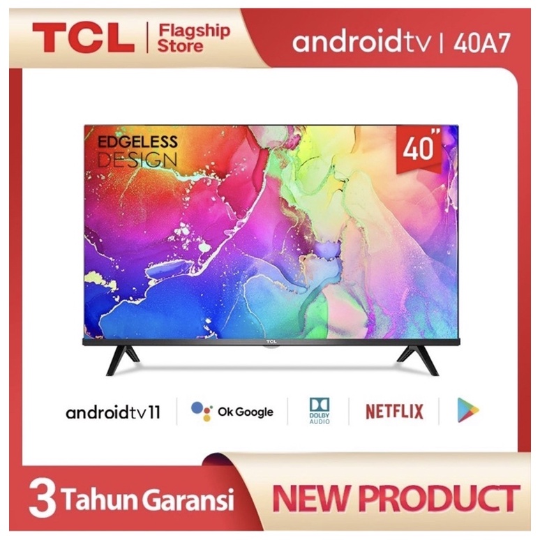 TCL LED 40INCH Android 11.0 TV Dolby 40A7