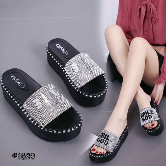 Wedges  Slip On Diamond Korea #1629