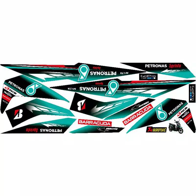 striping motor beat new / striping beat new fi / petronas