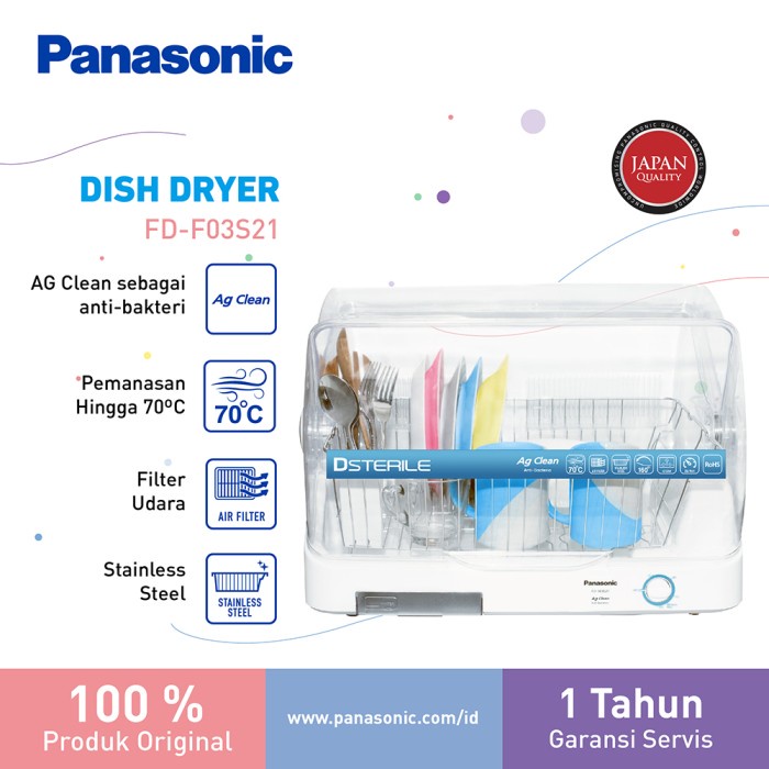Panasonic Dish Dryer Dsterile Fds03S1 Alat Sterilizer Botol Bayi - Cuci Piring ( Peralatan Dan