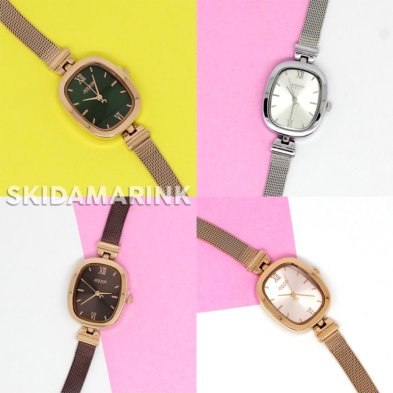 Julius JA-1173 / JA1173 Jam Tangan Wanita Korea Original Stainless steel Desain Cantik Elegan