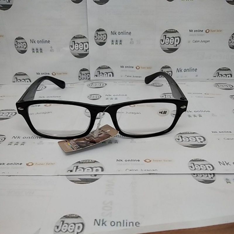 kacamata Baca +4 kaca mata plus +4.00