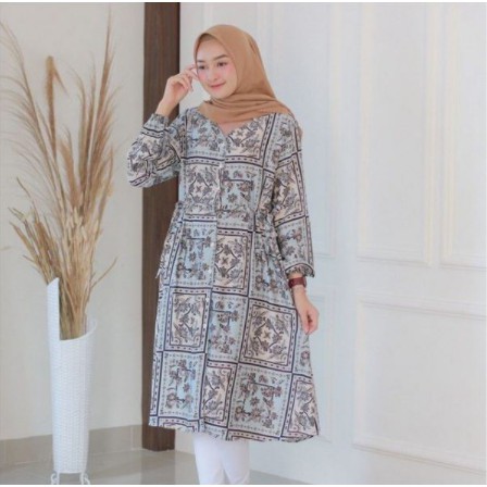 MIPAN TUNIK BAJU ATASAN TUNIK WANITA TERBARU 2020 BAHAN VISCOSE PREMIUM PINGGANG SERUT KEKINIAN