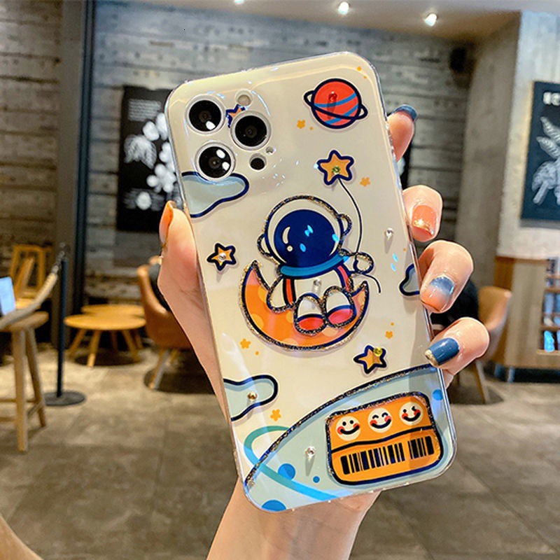 Astronaut Pattern Casing IPhone 7 8 Plus X Xs Xr  XsMax 11 11Pro 11promax 12 12Pro 12ProMax Silicone Phone Case Cbw7